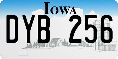 IA license plate DYB256