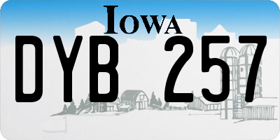 IA license plate DYB257