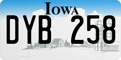 IA license plate DYB258