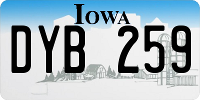 IA license plate DYB259