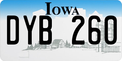 IA license plate DYB260