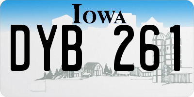IA license plate DYB261