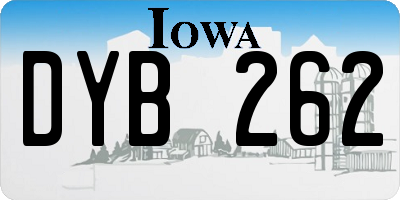 IA license plate DYB262