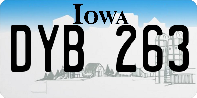 IA license plate DYB263