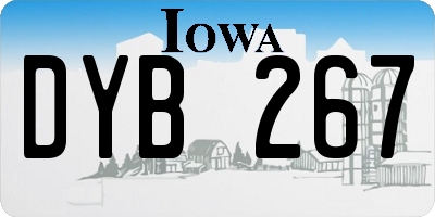 IA license plate DYB267