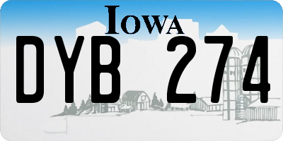 IA license plate DYB274
