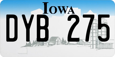 IA license plate DYB275