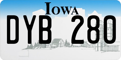 IA license plate DYB280