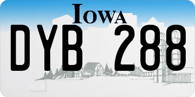 IA license plate DYB288