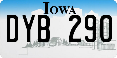 IA license plate DYB290