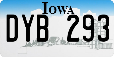 IA license plate DYB293