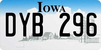 IA license plate DYB296