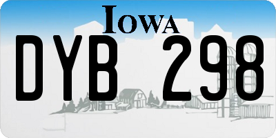 IA license plate DYB298