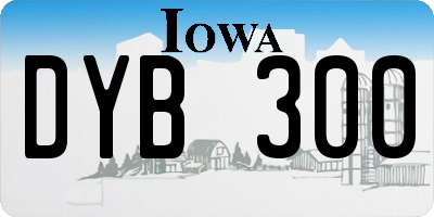 IA license plate DYB300