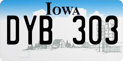 IA license plate DYB303