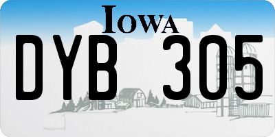 IA license plate DYB305