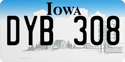 IA license plate DYB308