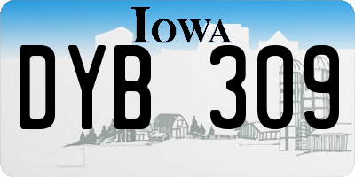 IA license plate DYB309