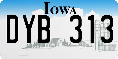 IA license plate DYB313