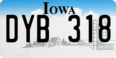 IA license plate DYB318