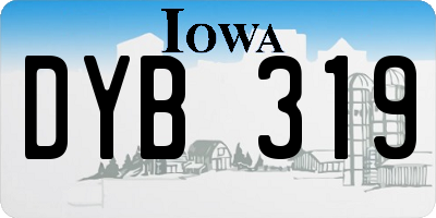 IA license plate DYB319