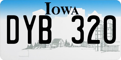 IA license plate DYB320
