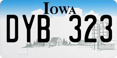IA license plate DYB323