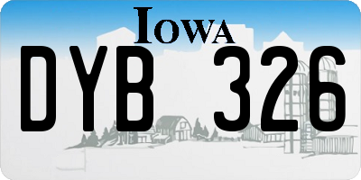 IA license plate DYB326