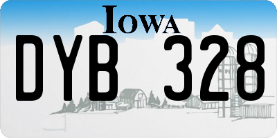 IA license plate DYB328