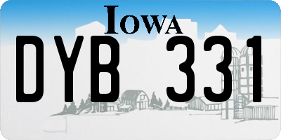 IA license plate DYB331