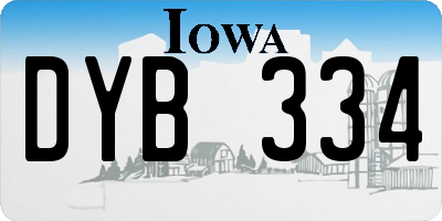 IA license plate DYB334