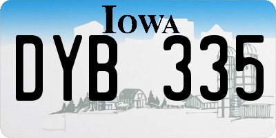 IA license plate DYB335