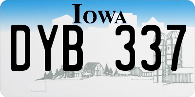 IA license plate DYB337