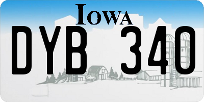 IA license plate DYB340