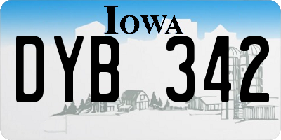 IA license plate DYB342