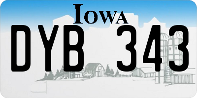 IA license plate DYB343