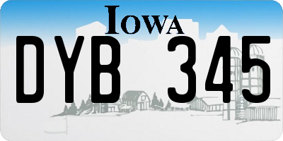 IA license plate DYB345