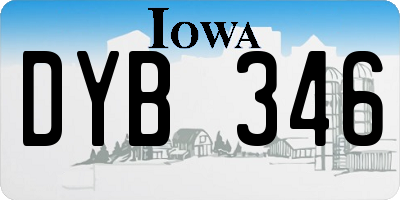 IA license plate DYB346