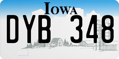 IA license plate DYB348