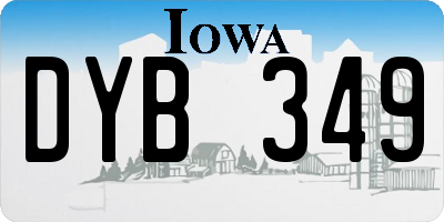 IA license plate DYB349