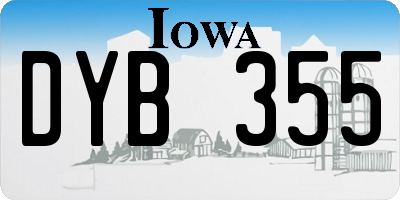 IA license plate DYB355