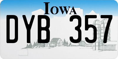 IA license plate DYB357