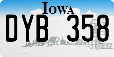 IA license plate DYB358