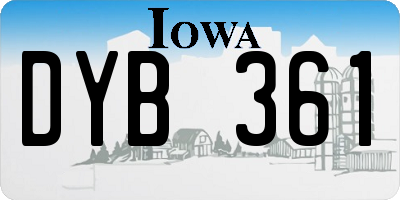 IA license plate DYB361