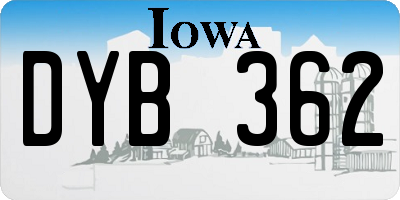 IA license plate DYB362