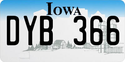 IA license plate DYB366