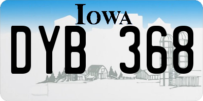 IA license plate DYB368