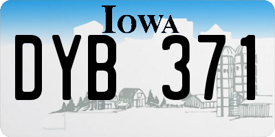 IA license plate DYB371