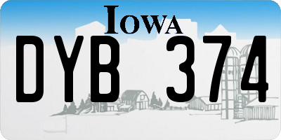 IA license plate DYB374
