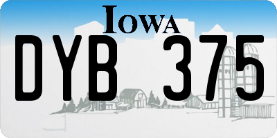 IA license plate DYB375